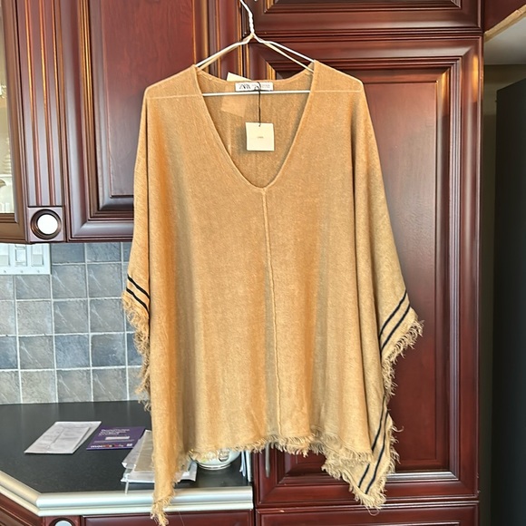 ZARA linen poncho/kaftan dress size extra small/small - Picture 6 of 12
